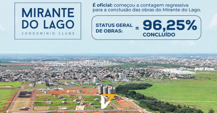 As obras do Mirante do Lago estão quase terminando.
